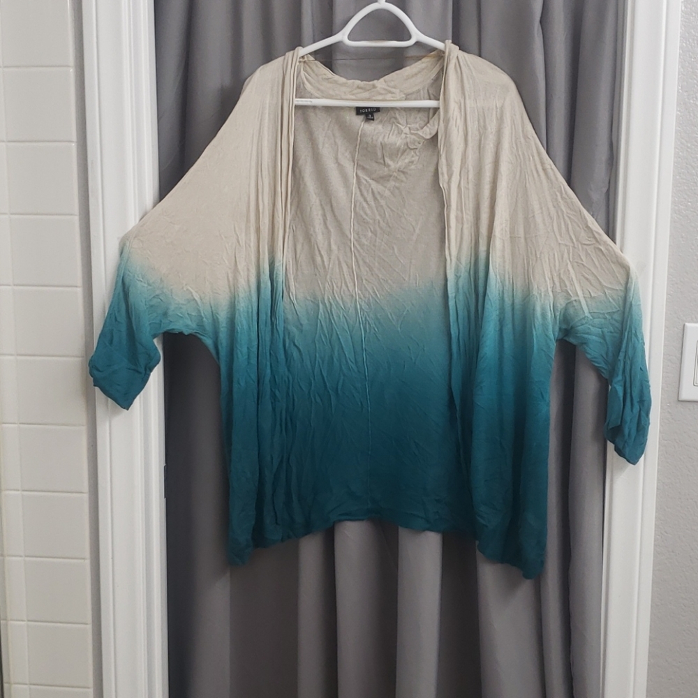 Torrid dip dye cocoon sweater